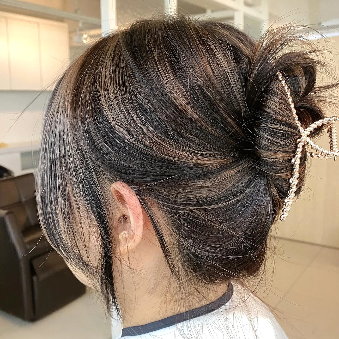 chic ash brown balayage Seoul - Style 7 at Korea Hair Salon Seoul