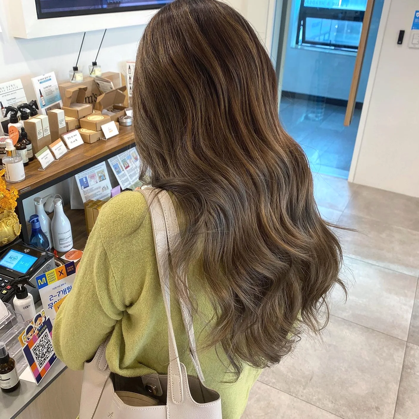 chic ash brown balayage Seoul - Style 9 at Korea Hair Salon Seoul