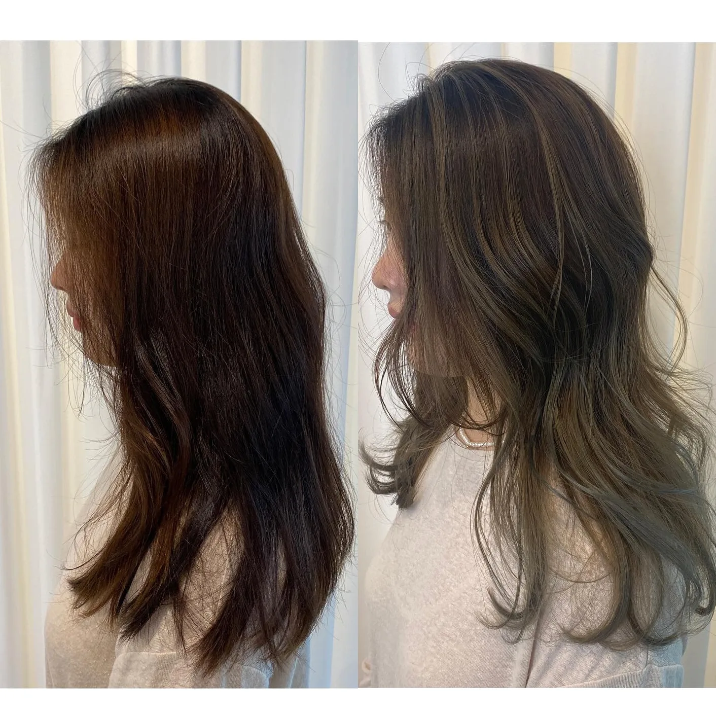 ash brown balayage Seoul - Style 10 at Korea Hair Salon Seoul