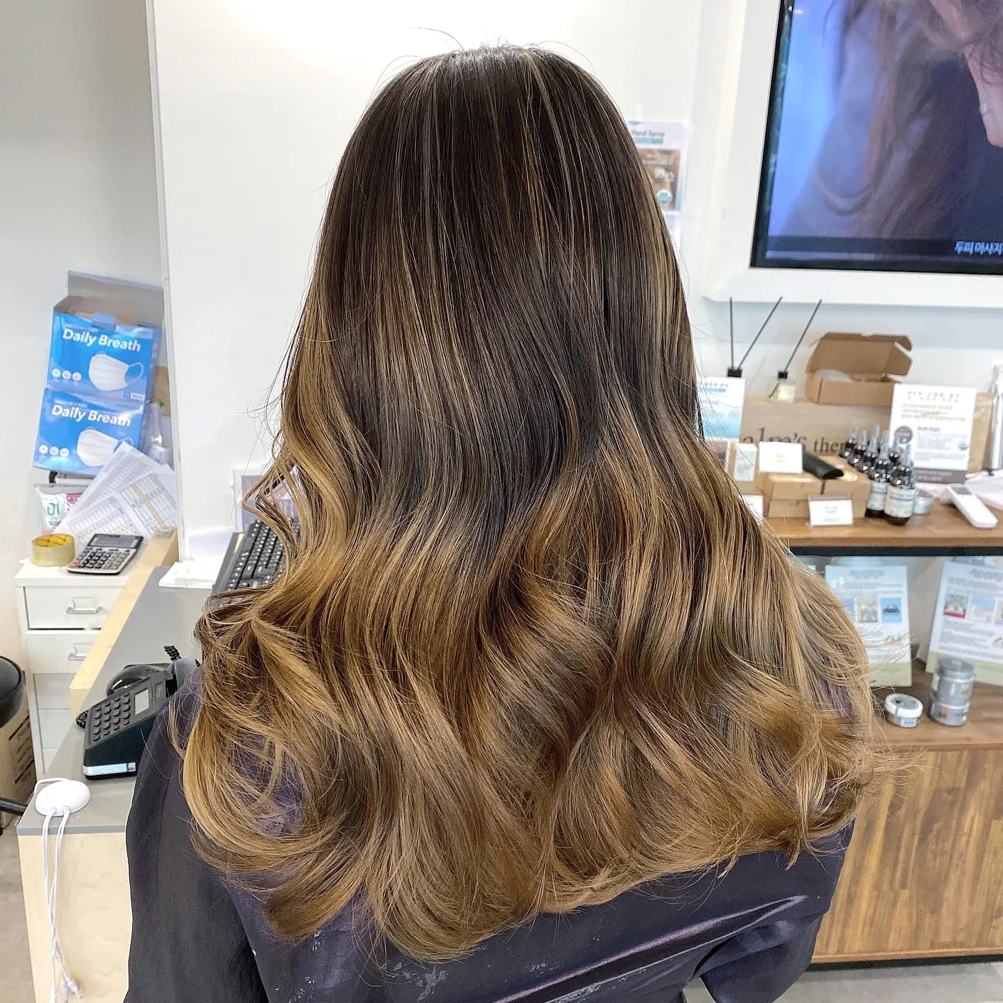ash brown balayage Seoul - Style 3 at Korea Hair Salon Seoul