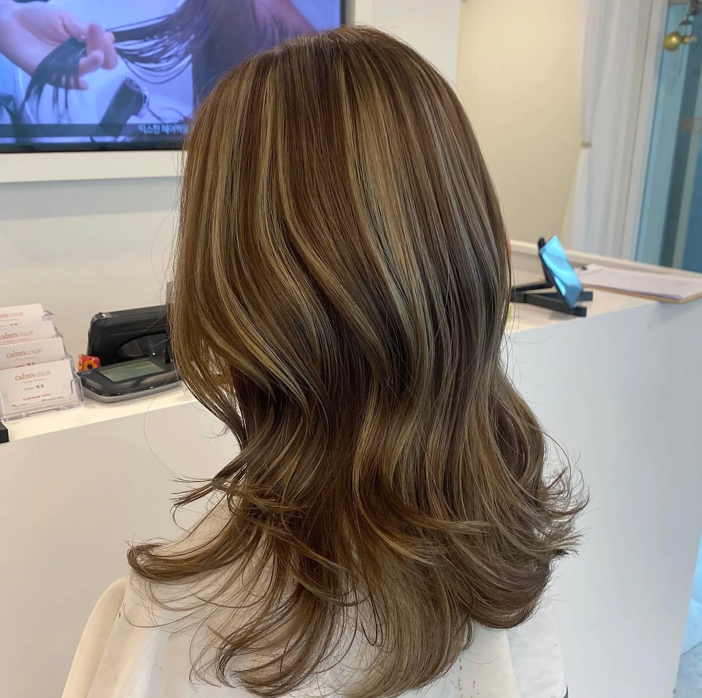 ash brown balayage Seoul - Style 6 at Korea Hair Salon Seoul