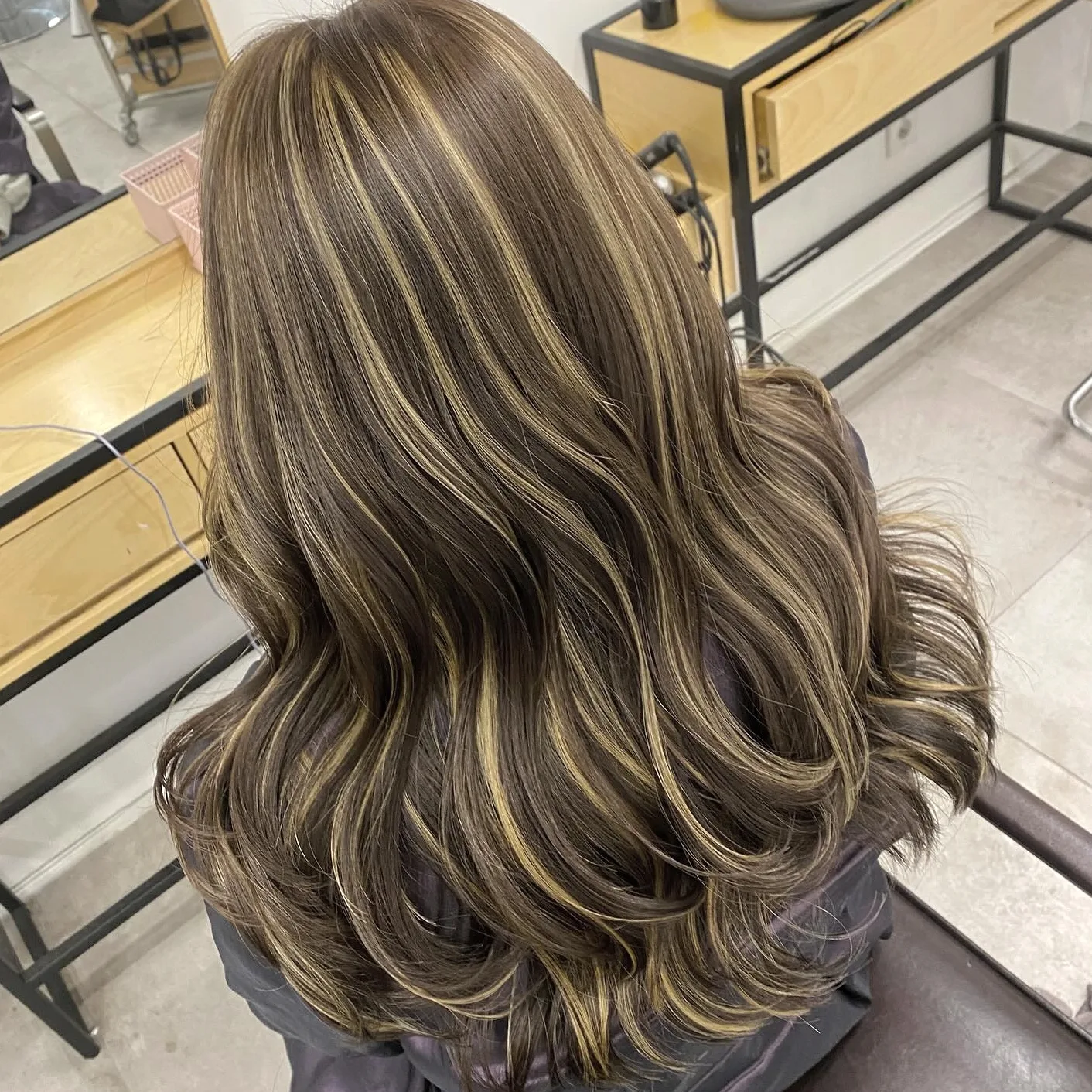 elegant ash brown balayage Seoul - Style 4 at Korea Hair Salon Seoul