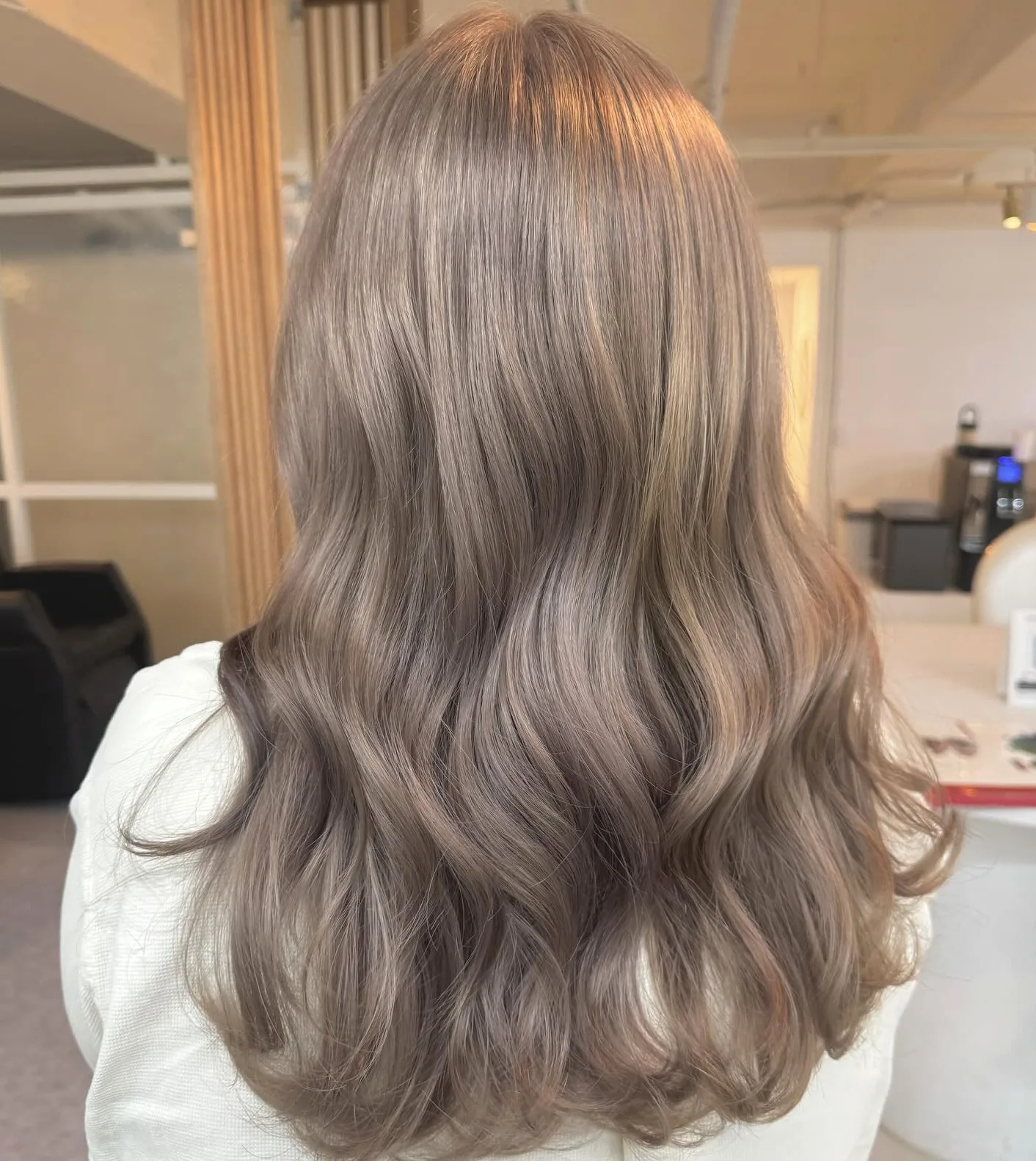 ash blonde highlights Seoul - Style 10 at Korea Hair Salon Seoul