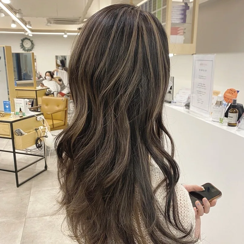 ash brown balayage Seoul - Style 2 at Korea Hair Salon Seoul