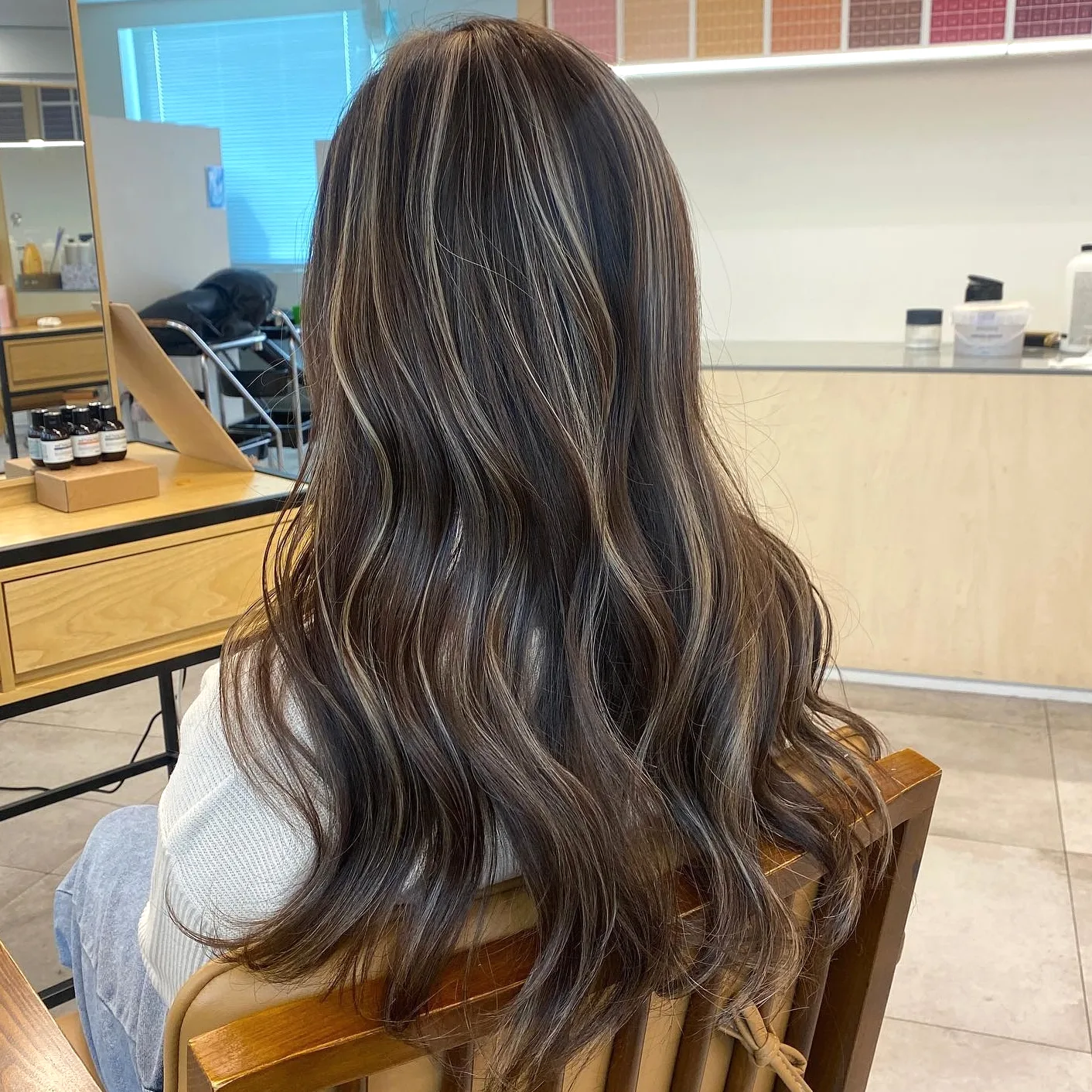 ash brown highlights Seoul - Style 5 at Korea Hair Salon Seoul