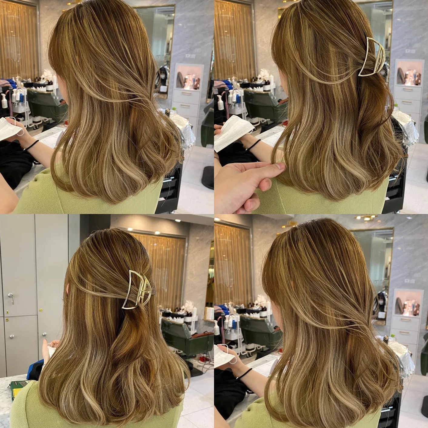 ash brown highlights Seoul - Style 7 at Korea Hair Salon Seoul