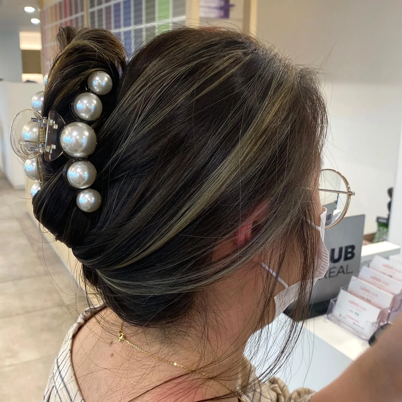pearl-accent hair styles 2026 - Style 2 at Korea Hair Salon Seoul