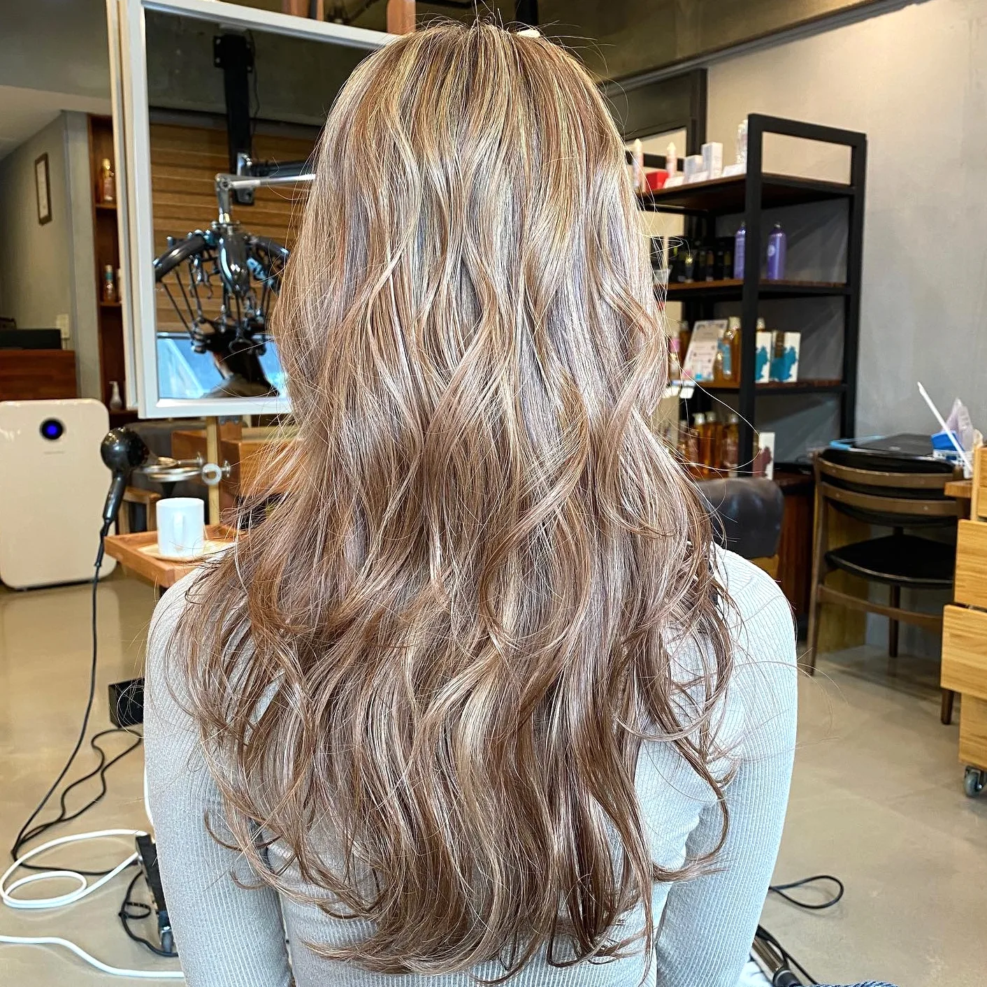 rose gold highlights Seoul - Style 10 at Korea Hair Salon Seoul