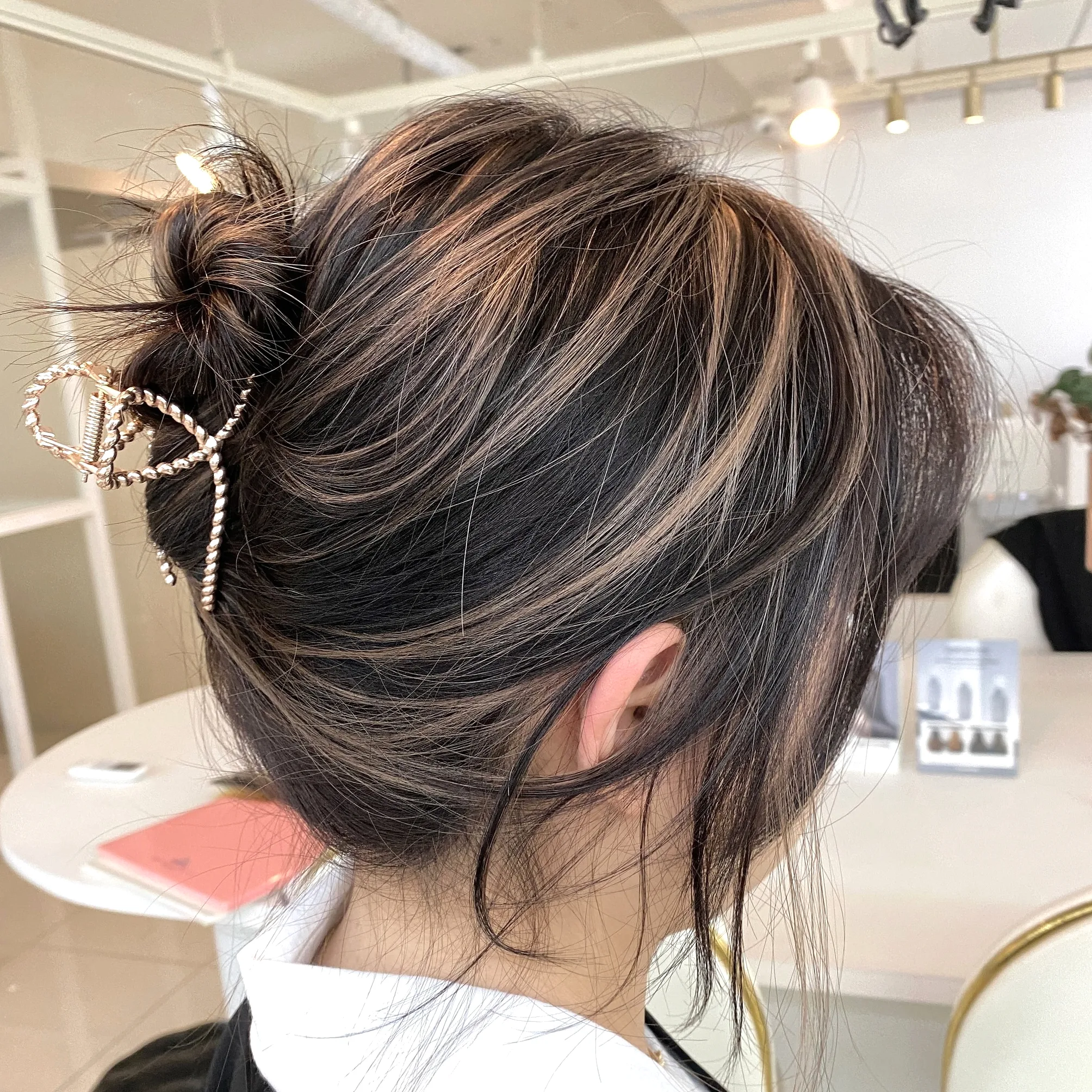 rose gold highlights Seoul - Style 5 at Korea Hair Salon Seoul