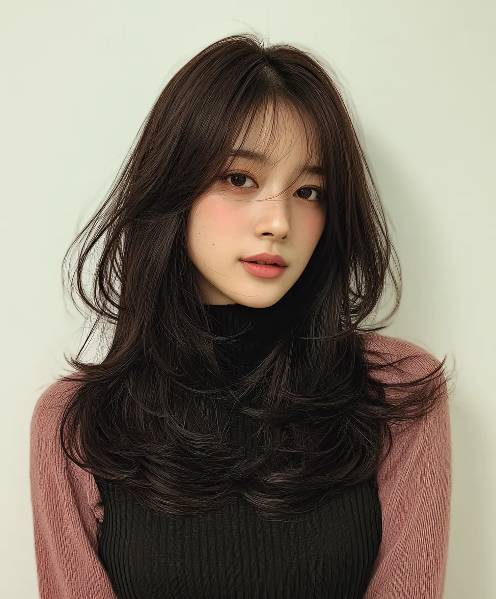 chic layered Korean hairstyles 2026 - Style 3 at Korea Hair Salon in Seoul, one of the best Korean hair salons for foreigners Seoul