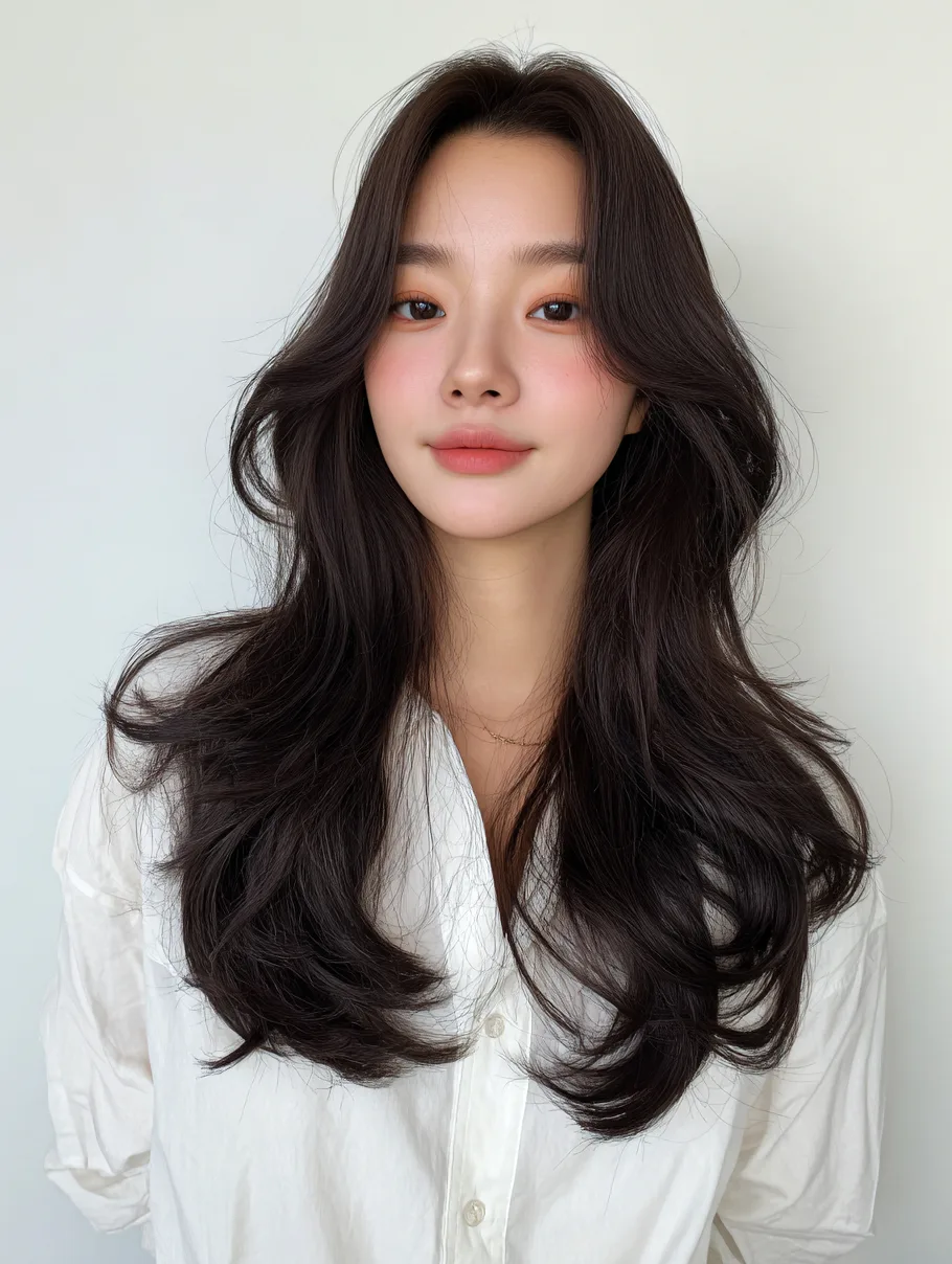 winter layered haircuts 2026 - Style 1 at Korea Hair Salon in Seoul, one of the best Korean hair salons for foreigners Seoul