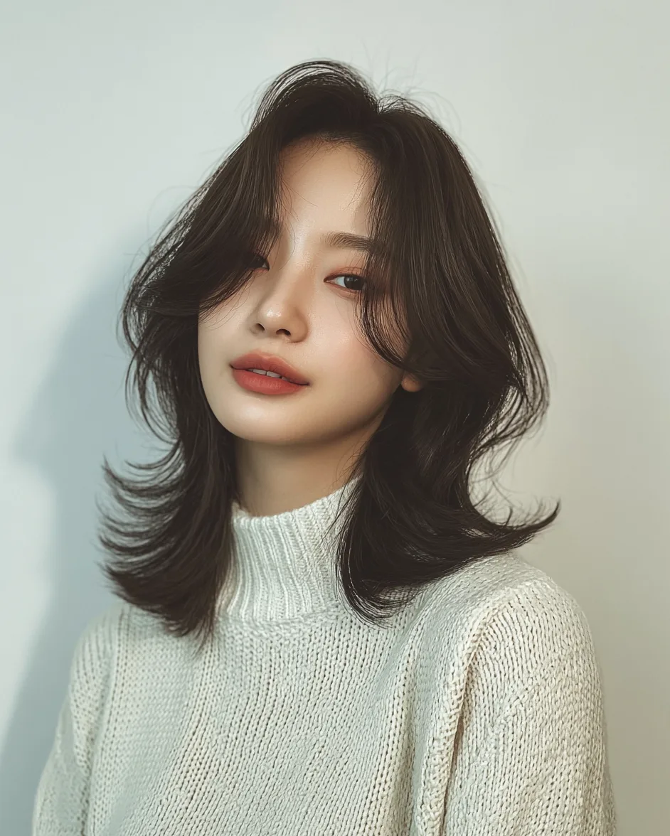 winter layered haircuts 2026 - Style 4 at Korea Hair Salon in Seoul, one of the best Korean hair salons for foreigners Seoul