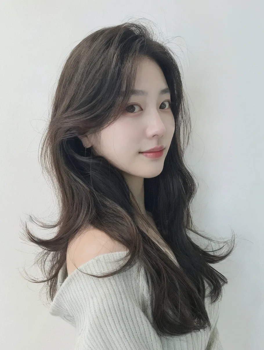 winter layered haircuts 2026 - Style 5 at Korea Hair Salon in Seoul, one of the best Korean hair salons for foreigners Seoul