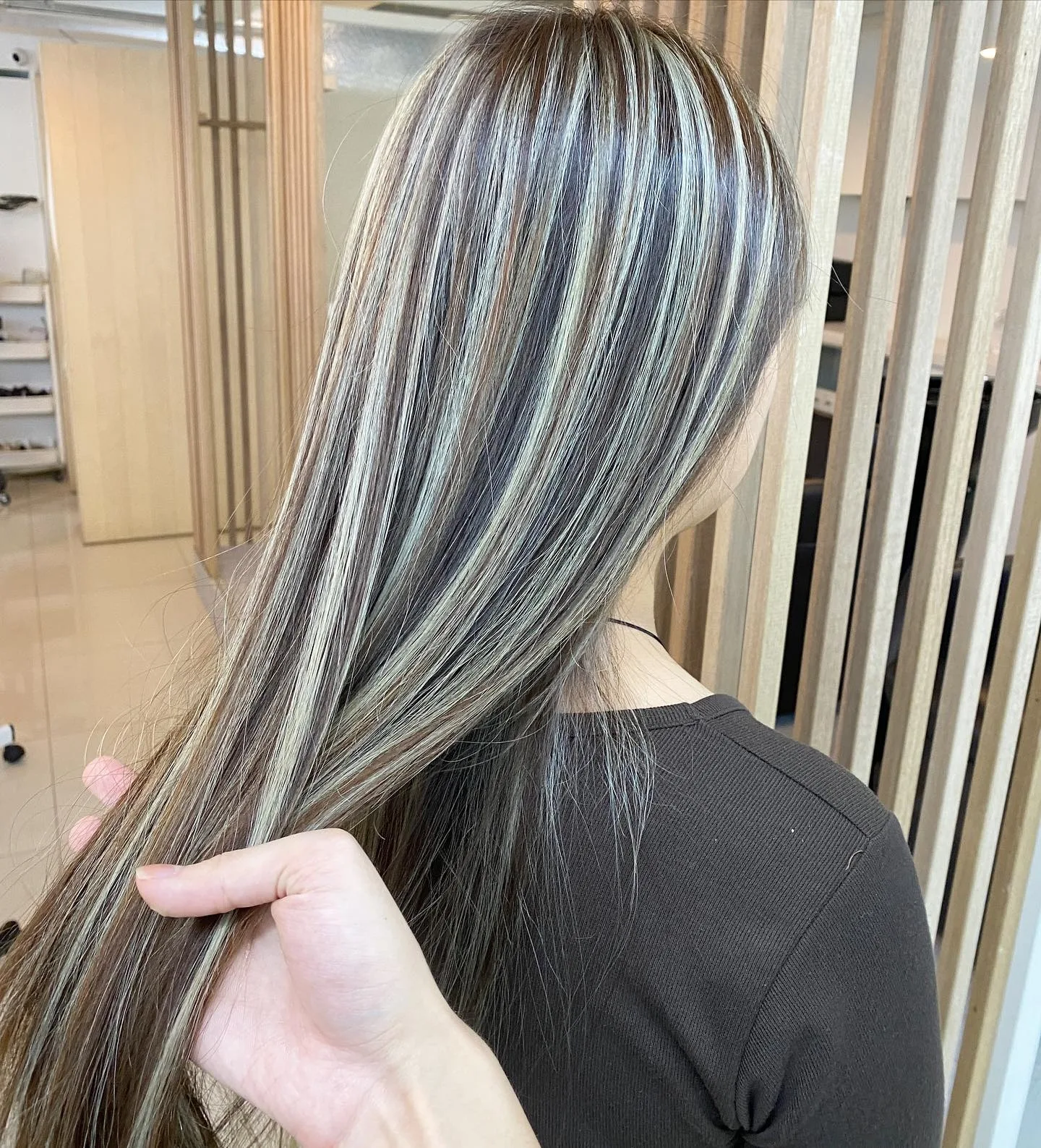 elegant ash brown balayage Seoul - Style 1 at Korea Hair Salon Seoul