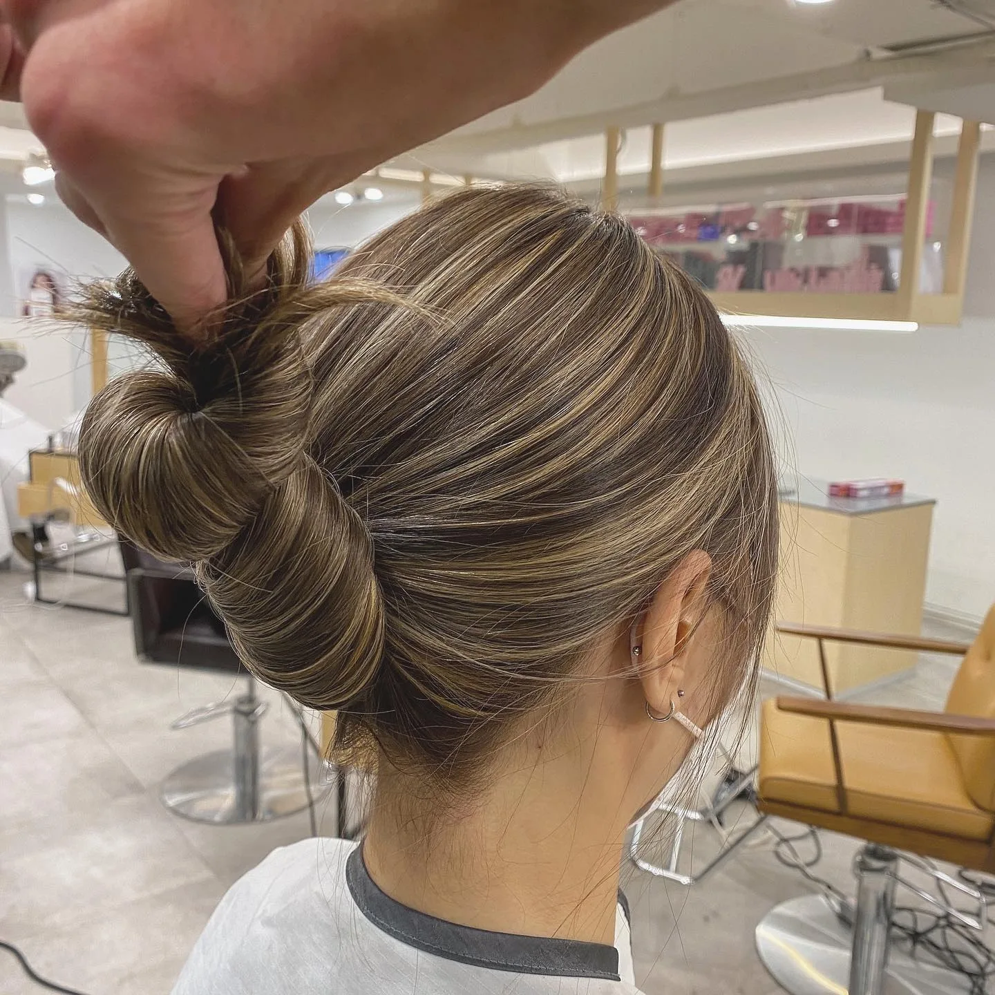 elegant ash brown balayage Seoul - Style 2 at Korea Hair Salon Seoul