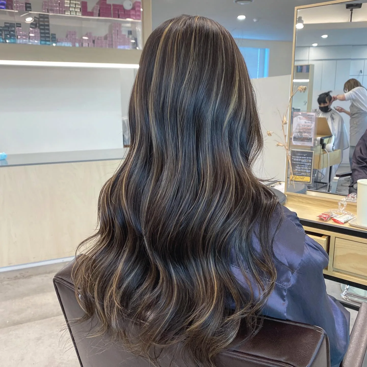 elegant ash brown balayage Seoul - Style 6 at Korea Hair Salon Seoul