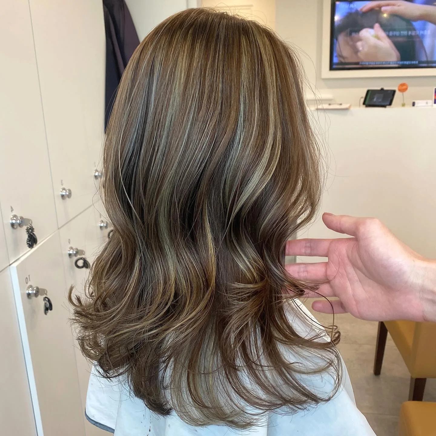 elegant ash brown balayage Seoul - Style 8 at Korea Hair Salon Seoul