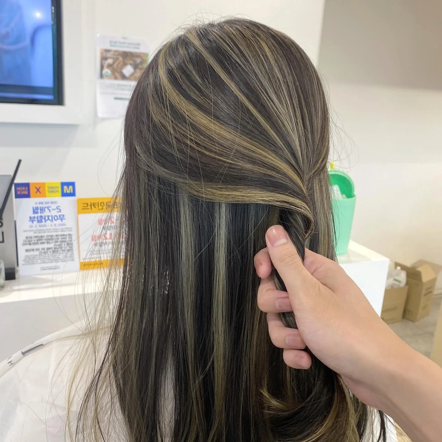 elegant ash brown balayage Seoul - Style 7 at Korea Hair Salon Seoul