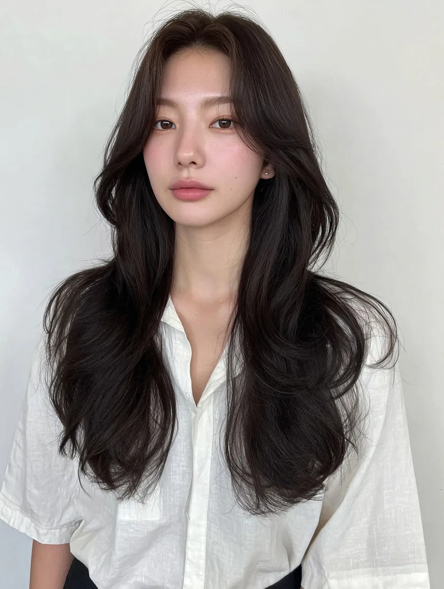 elegant Korean wave perm 2026 - Style 7 at Korea Hair Salon in Seoul, one of the best Korean hair salons for foreigners Seoul