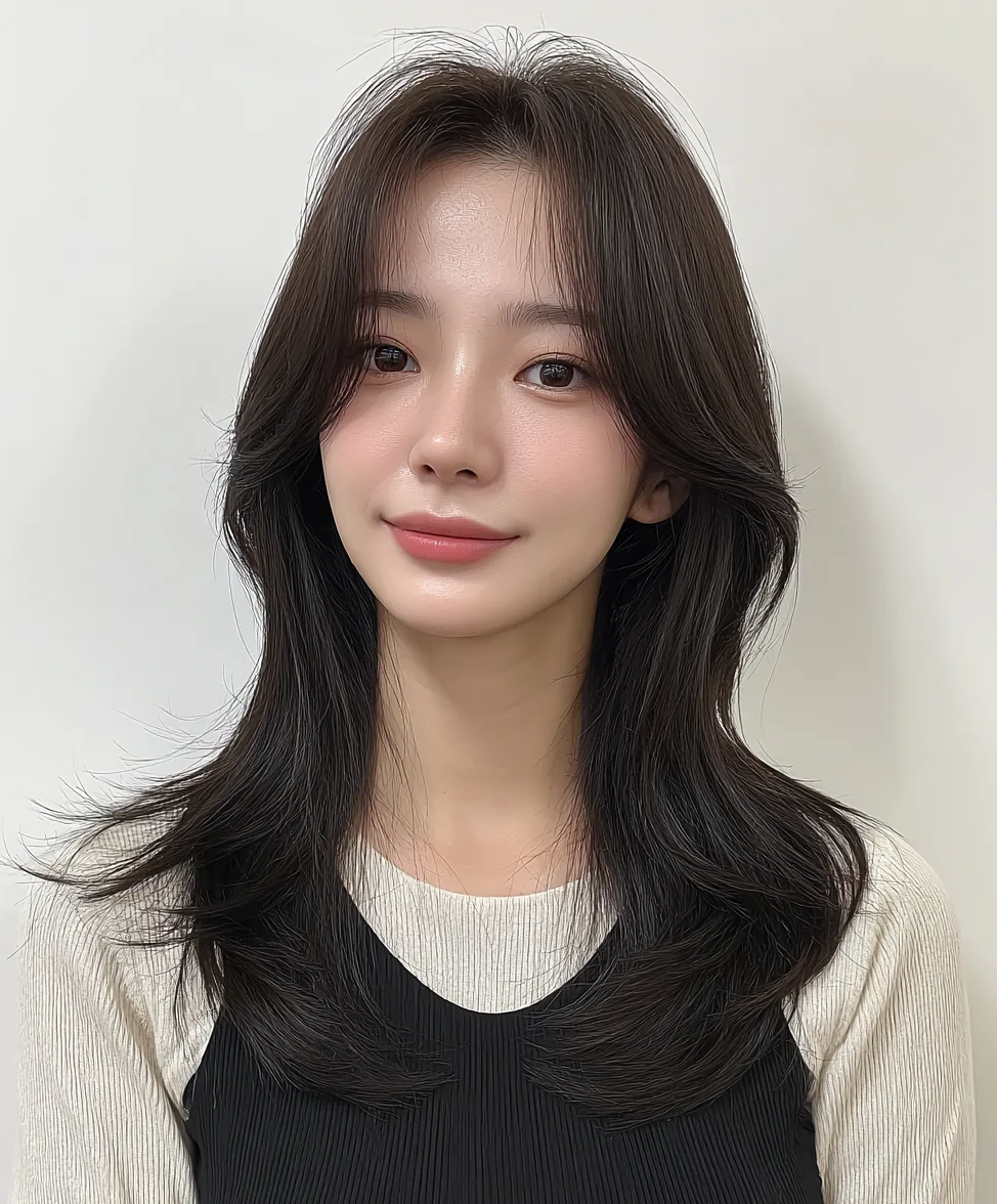 layered haircuts Seoul 2026 - Style 1 at Korea Hair Salon in Seoul, one of the best Korean hair salons for foreigners Seoul