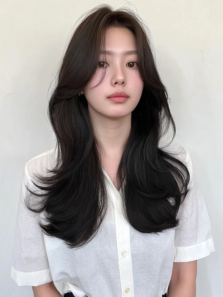 layered haircuts Seoul 2026 - Style 5 at Korea Hair Salon in Seoul, one of the best Korean hair salons for foreigners Seoul