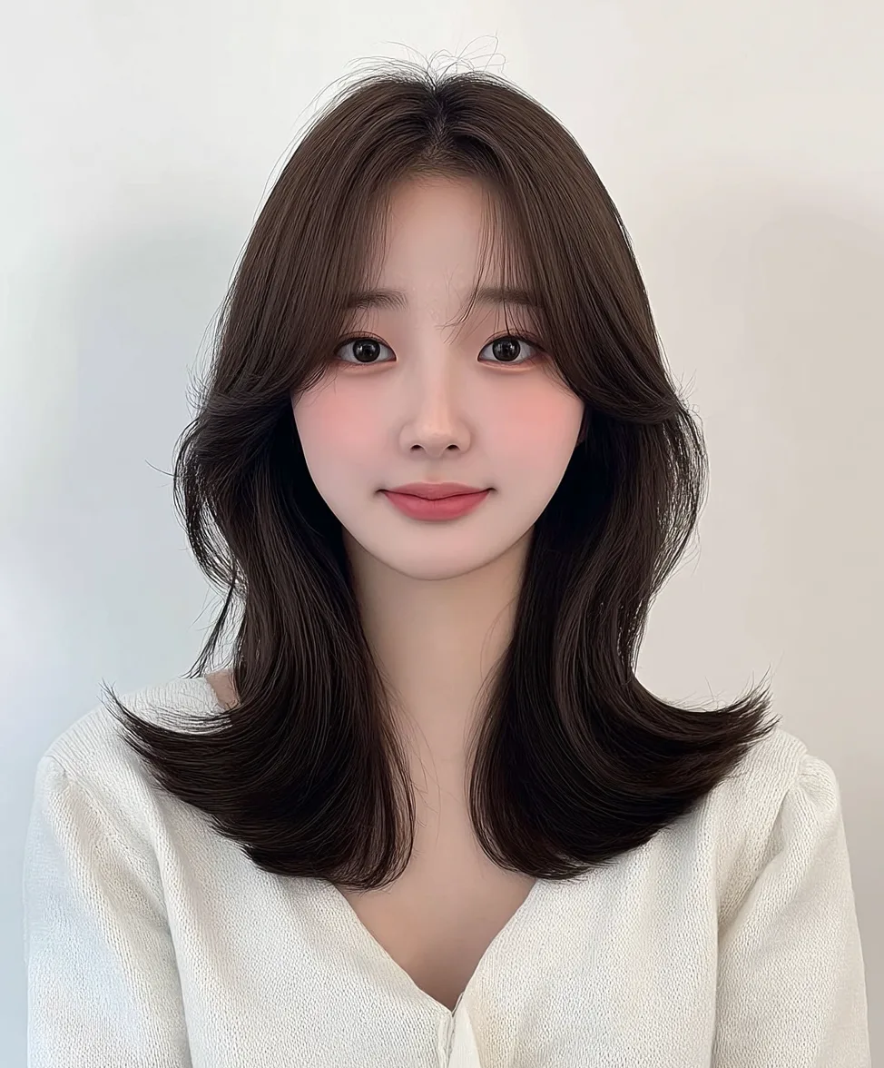 layered Korean haircuts 2026 - Style 7 at Korea Hair Salon in Seoul, one of the best Korean hair salons for foreigners Seoul