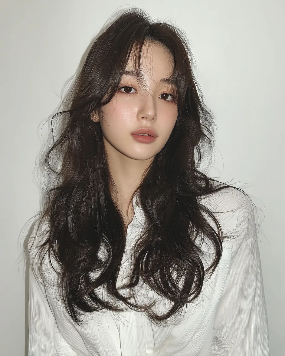 layered wave haircuts Seoul - Style 6 at Korea Hair Salon in Seoul, one of the best Korean hair salons for foreigners Seoul