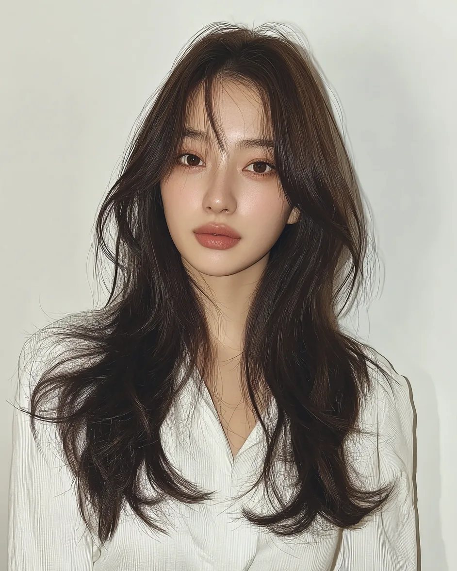 layered wave haircuts Seoul - Style 7 at Korea Hair Salon in Seoul, one of the best Korean hair salons for foreigners Seoul