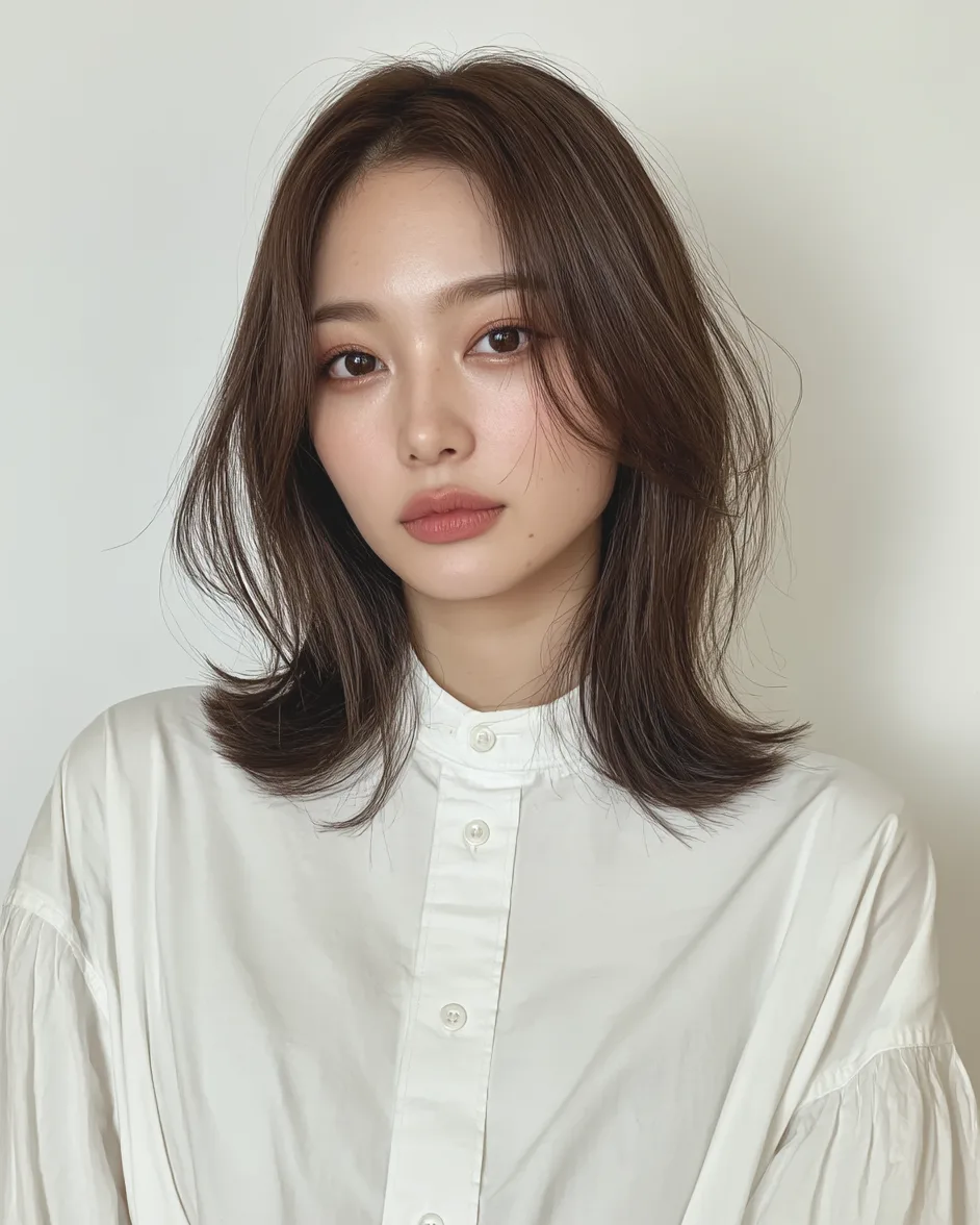 styles for long faces 2026 - Style 3 at Korea Hair Salon Seoul