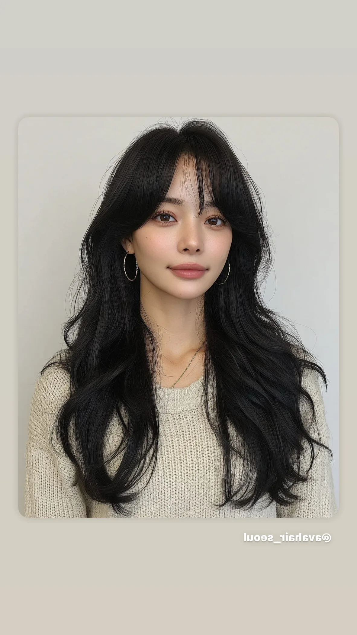 styles for long faces 2026 - Style 6 at Korea Hair Salon in Seoul, one of the best Korean hair salons for foreigners Seoul