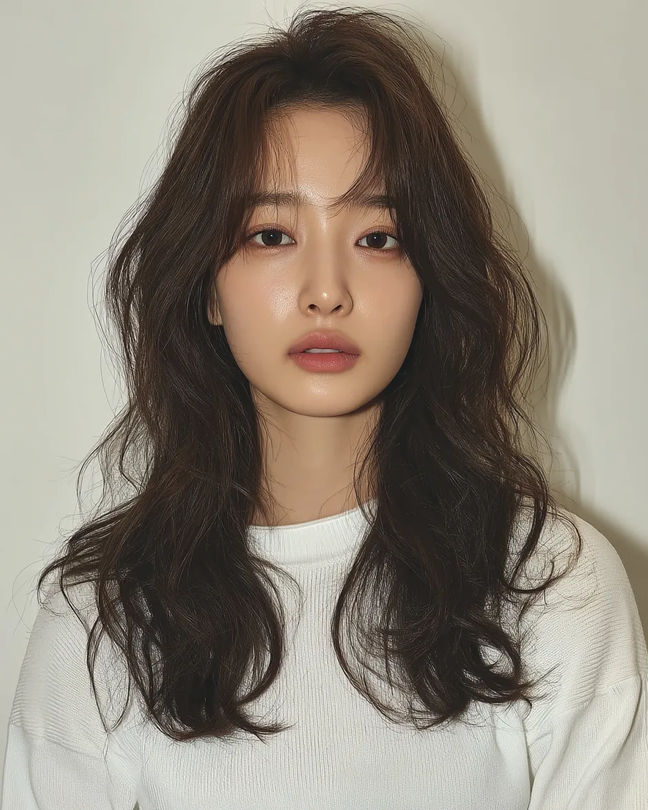 styles for long faces 2026 - Style 7 at Korea Hair Salon Seoul