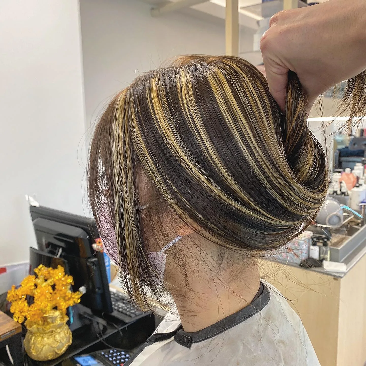 trendy ash blue hair Seoul - Style 6 at Korea Hair Salon Seoul