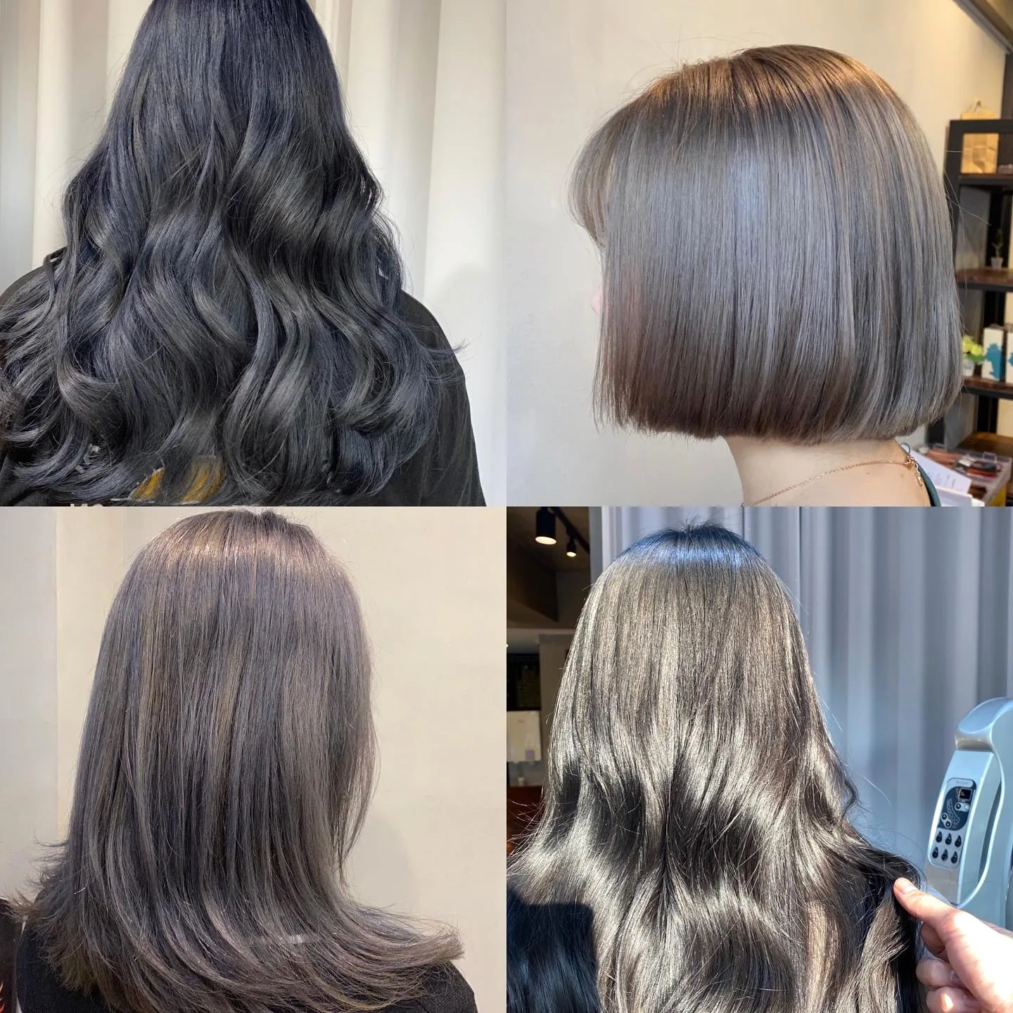 trendy ash gray hair Seoul - Style 2 at Korea Hair Salon Seoul
