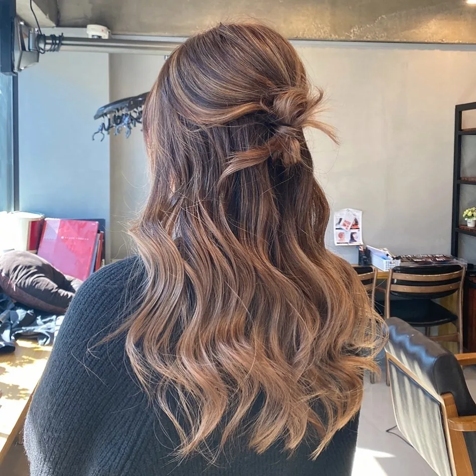 trendy layered highlights Seoul - Style 2 at Korea Hair Salon Seoul