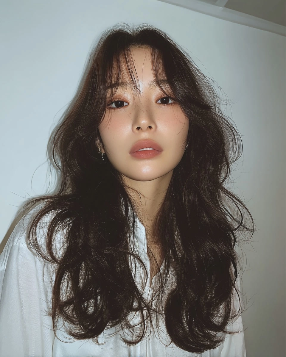 elegant Korean wavy layers 2026 - Style 1 at Korea Hair Salon Seoul