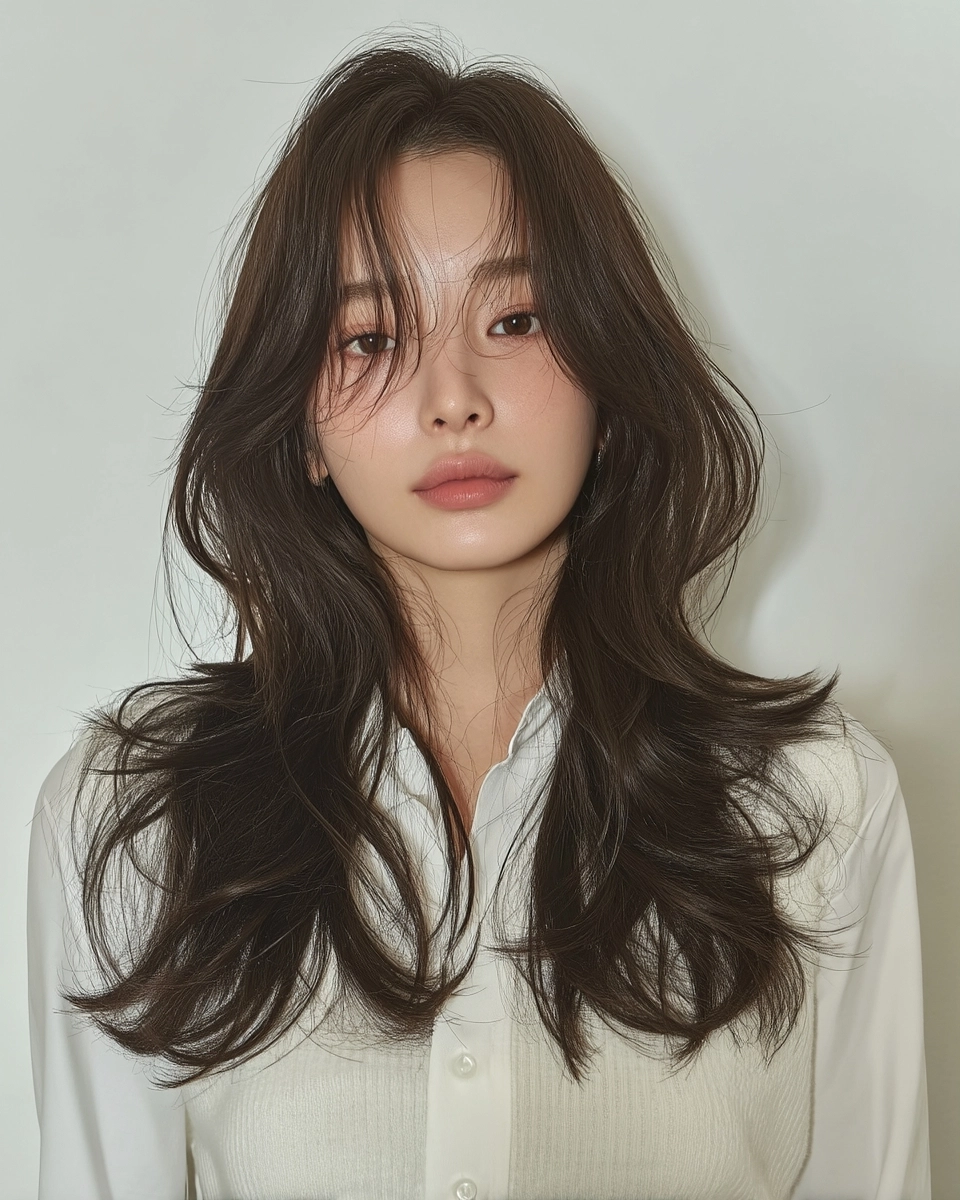 elegant Korean wavy layers 2026 - Style 3 at Korea Hair Salon Seoul