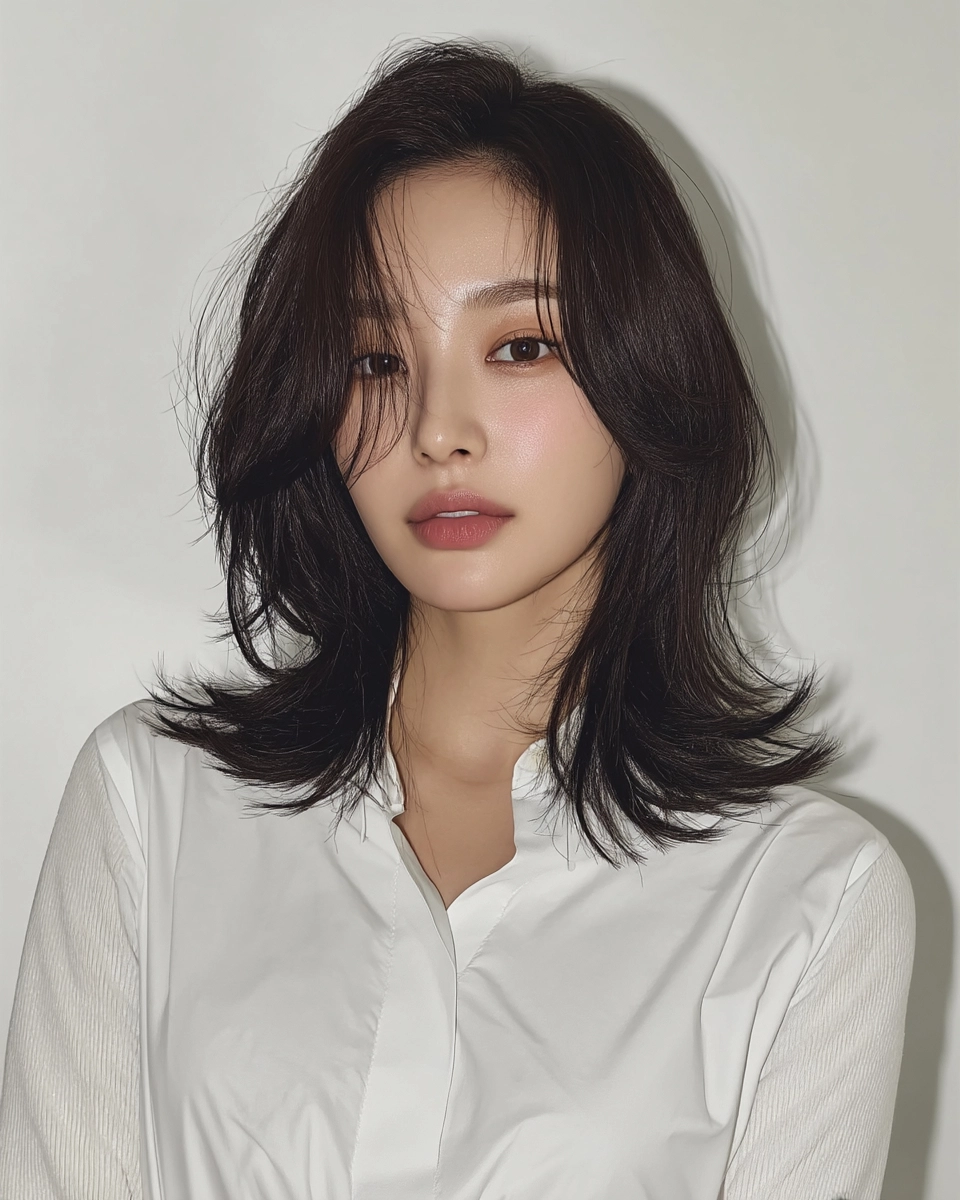 elegant Korean wavy layers 2026 - Style 7 at Korea Hair Salon Seoul