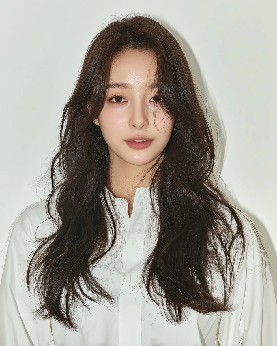 elegant Korean wavy layers 2026 - Style 8 at Korea Hair Salon Seoul