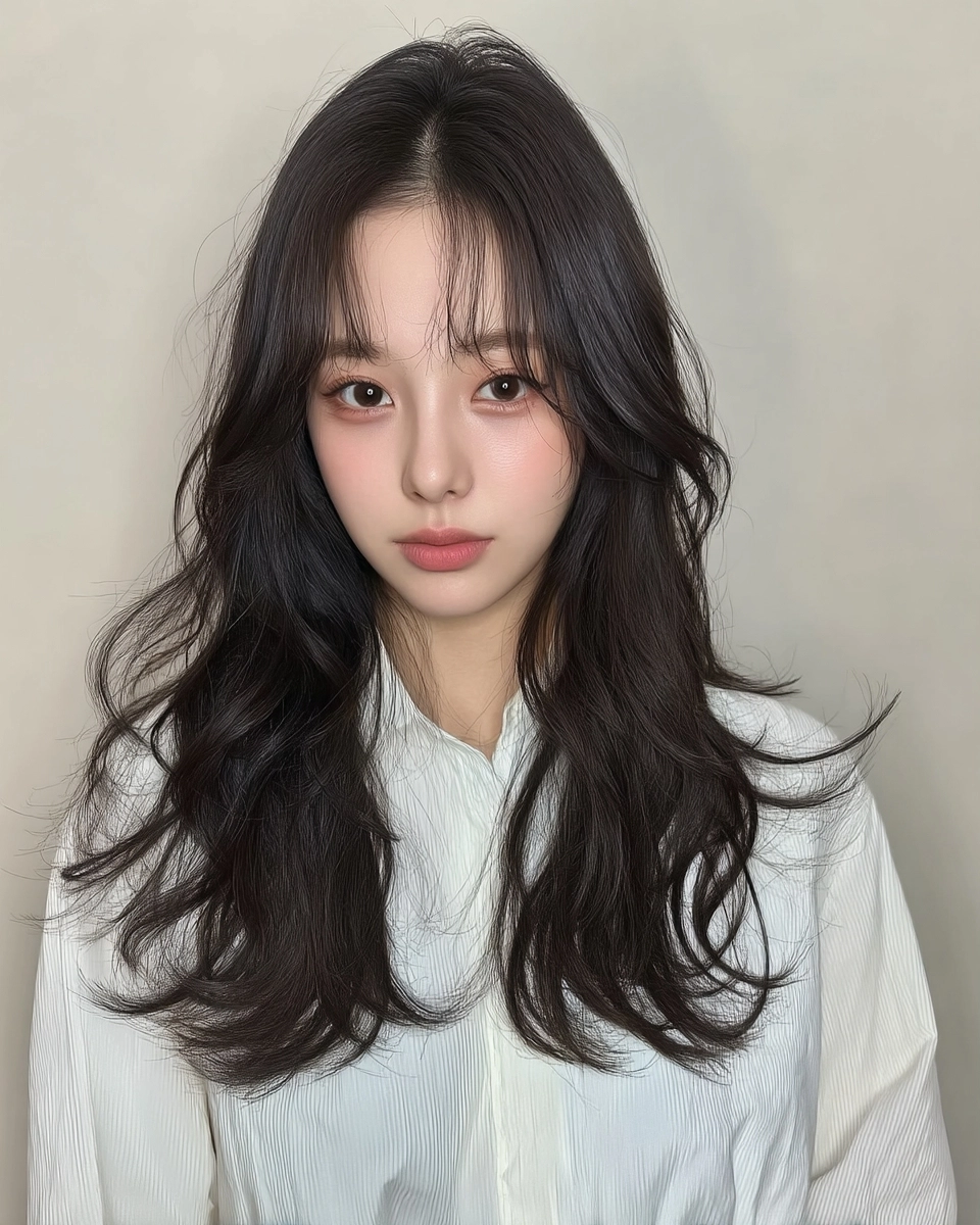 elegant long layered styles Korea - Style 2 at Korea Hair Salon Seoul