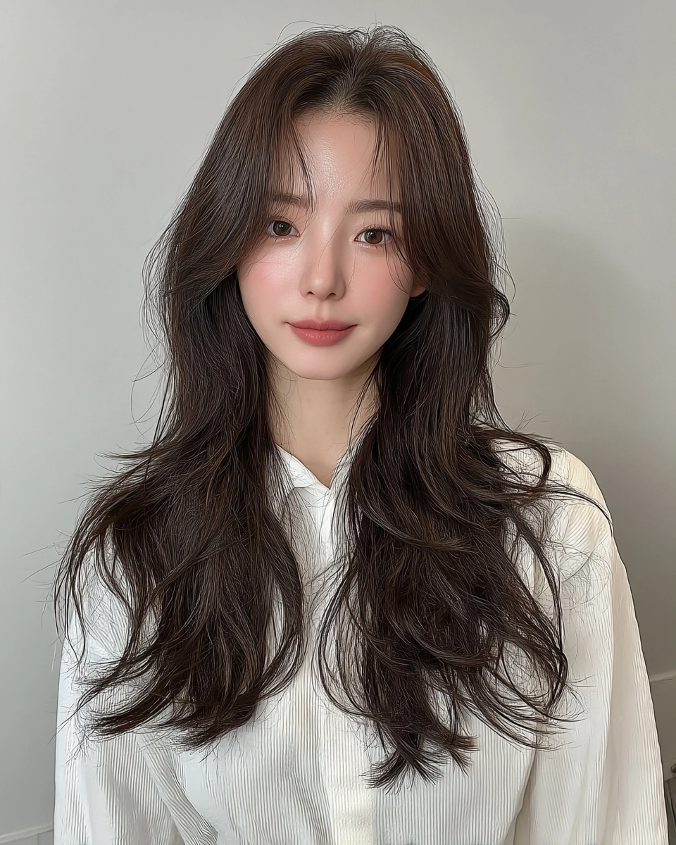 elegant long layered styles Korea - Style 4 at Korea Hair Salon Seoul