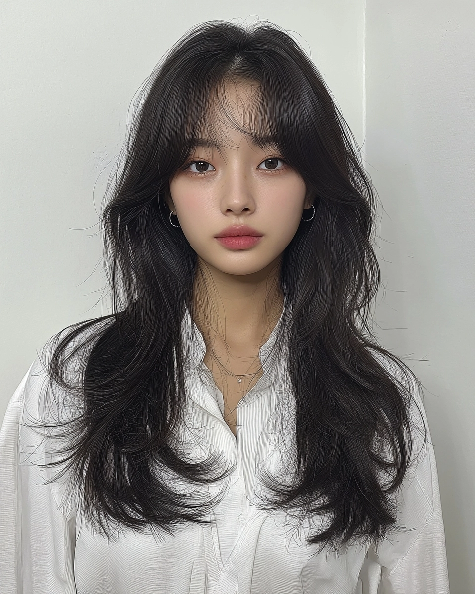 elegant long layered styles Korea - Style 5 at Korea Hair Salon Seoul