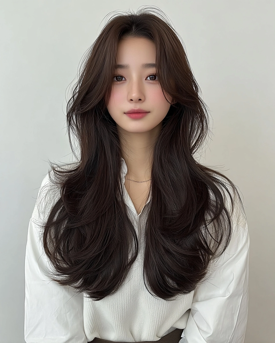 soft layered waves Korea 2026 - Style 6 at Korea Hair Salon Seoul