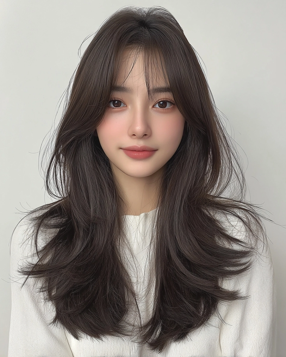 layered medium haircuts Seoul - Style 3 at Korea Hair Salon Seoul