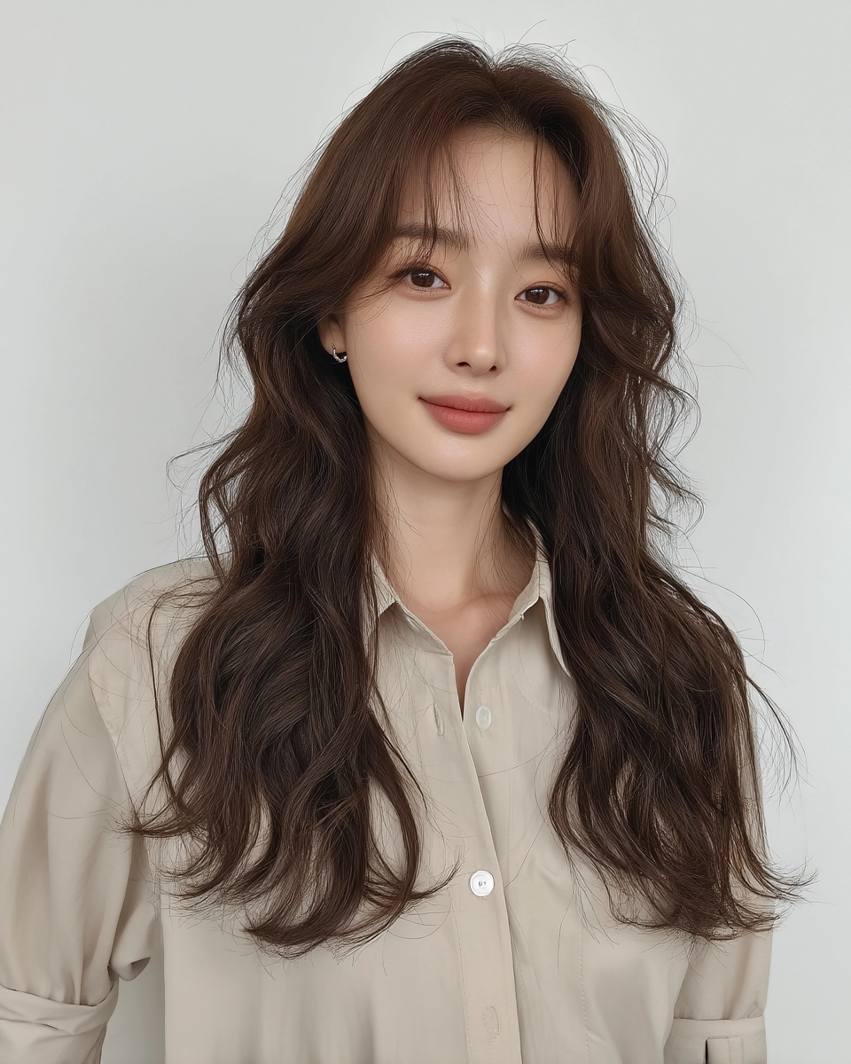 wavy hair transformations Korea 2026 - Style 7 at Korea Hair Salon Seoul